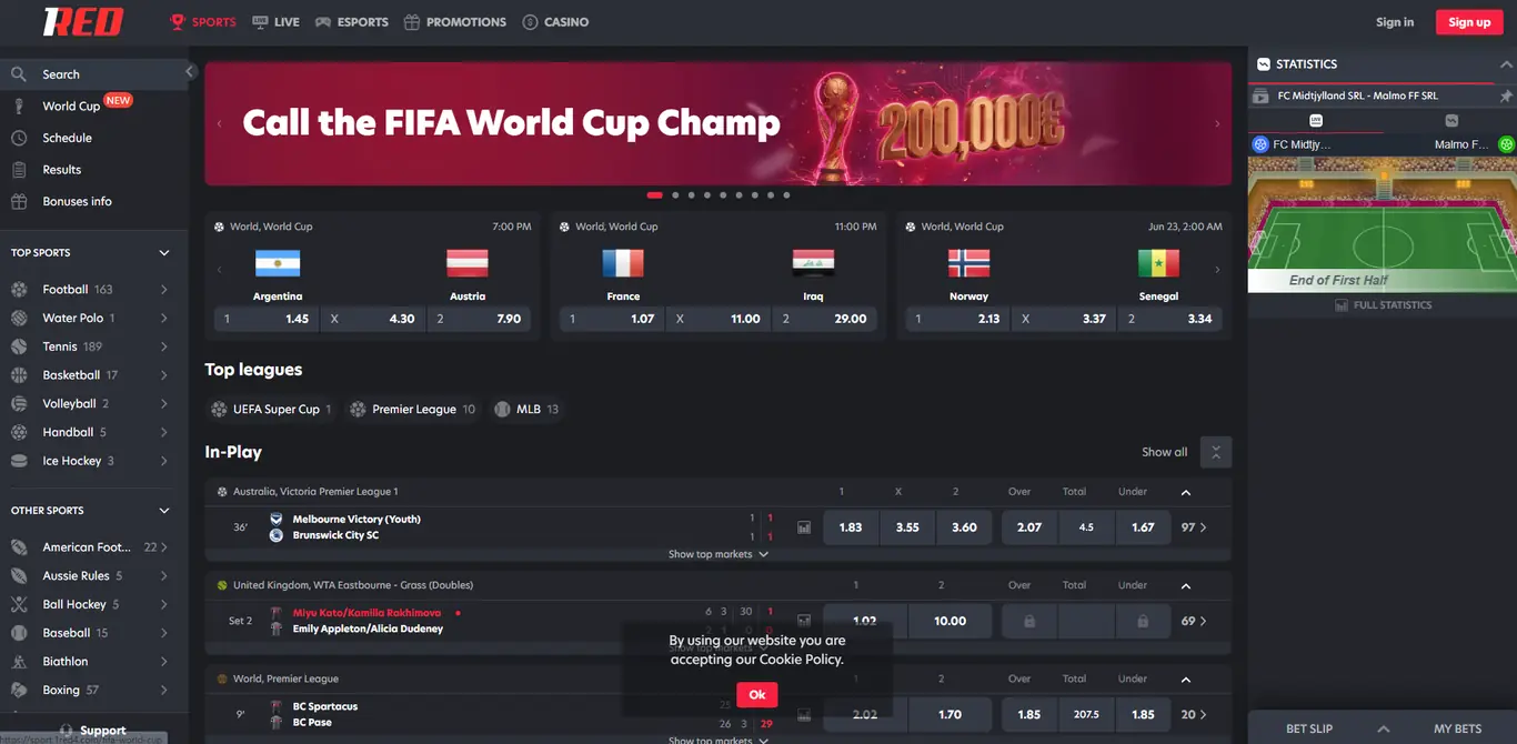 1Red - Sportsbook and in-play betting